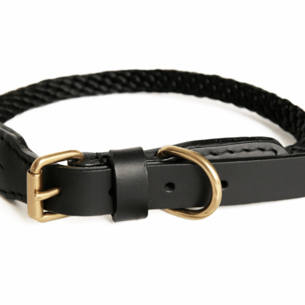 Rope and Leather Collar with Buckle (26 in)