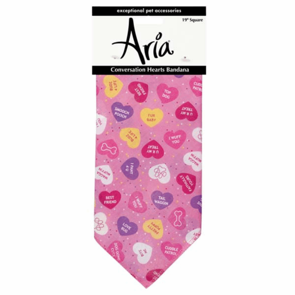 AR Conversation Hearts Bandana Pnk