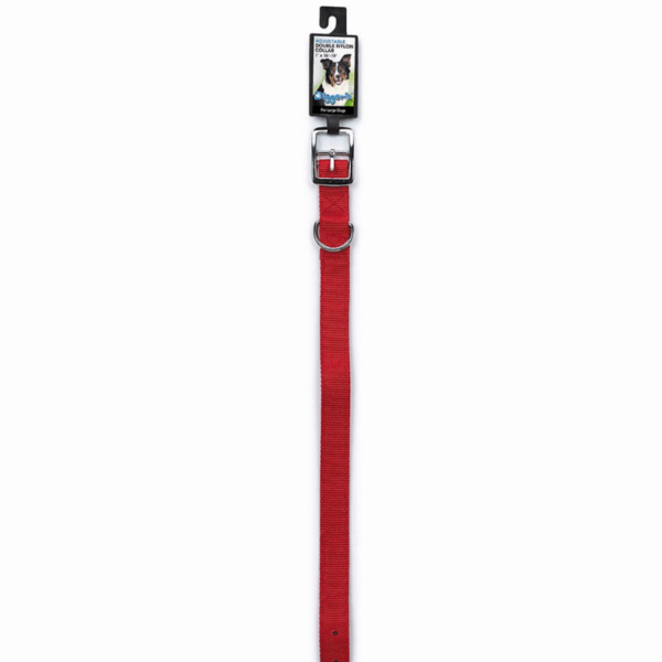 Diggers 1in Dbl Nylon Collar 18in Red