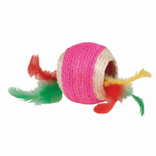 KB Jute Ball With Feather Middle