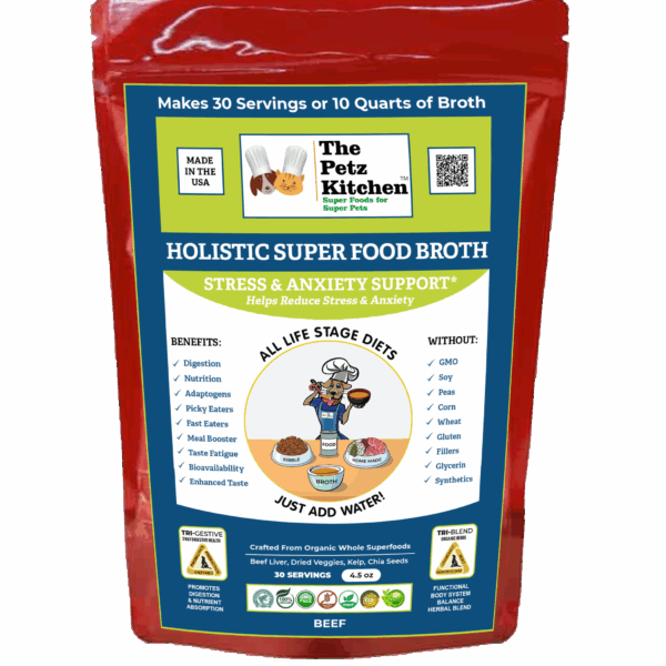 Super Food Broth Stress & Anxiety Support* The Petz Kitchen Dogs & Cats