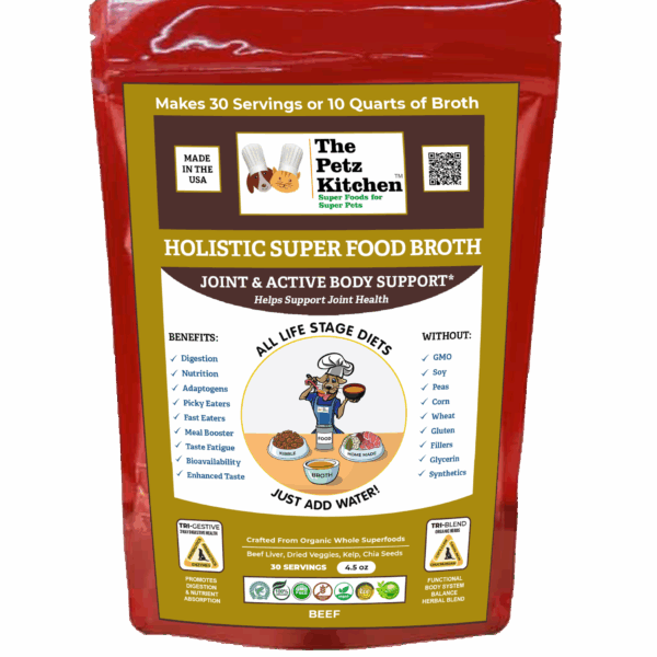Super Food Broth Joint & Active Body Support* The Petz Kitchen Dogs & Cats*