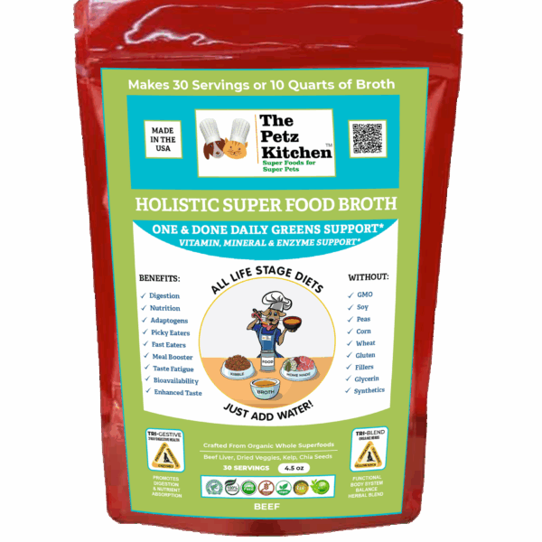 Super Food Broth One & Done* Vitamin, Mineral & Enzyme The Petz Kitchen Dogs Cats