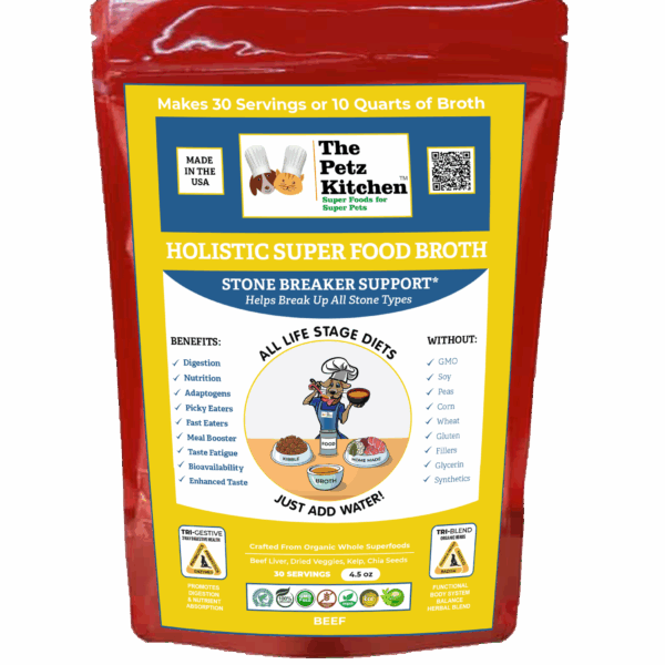 Super Food Broth Stone Breaker Support* The Petz Kitchen Dogs & Cats