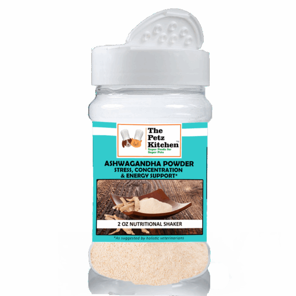 Ashwagandha Powder - Stress, Concentration & Energy Support*  The Petz Kitchen Dogs Cats