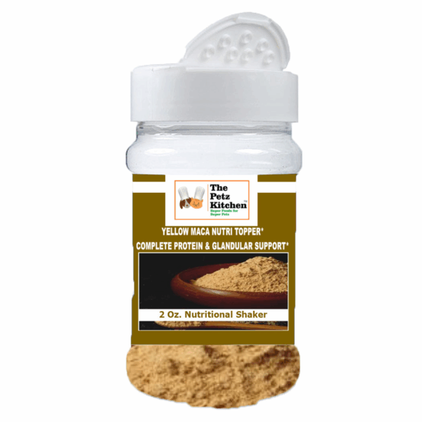 Yellow Maca* Complete Protein & Cognitive & Glandular Support* The Petz Kitchen Organic & Human Grade Ingredients For Home Prepared Meals & Treats*