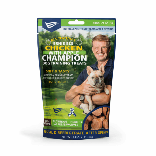 Ernie Els Champion Dog Treats made from Chicken and Apple