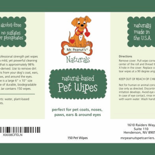 Mr. Peanut's Naturals Pet Wipes