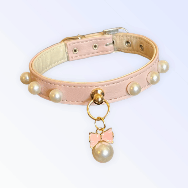 Beaded Pearls and Bow Collar