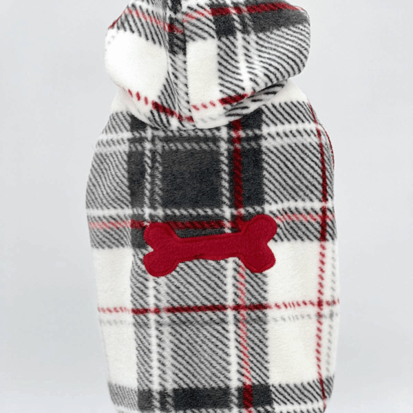 "Snowy Roads" Luxe Fleece Blanket Hoodie in Lodge Plaid