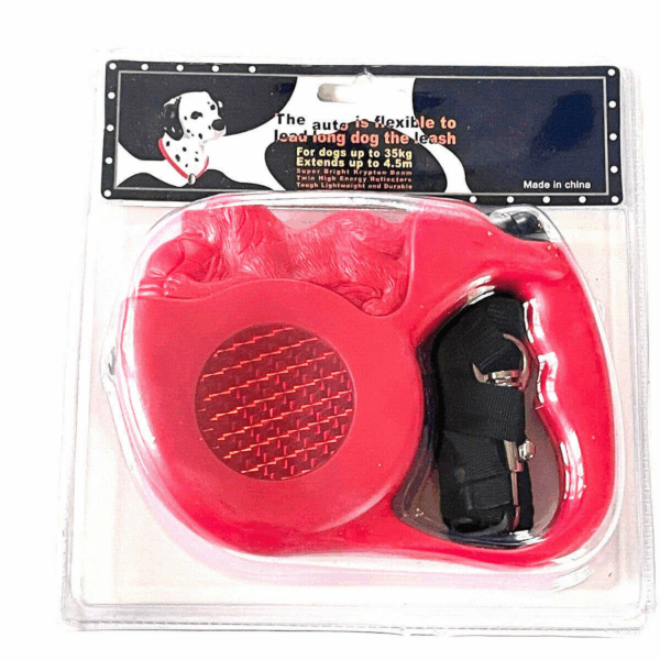 Reflective Retractable Pet Dog Leash Up to 4.5m Long 35kg 77lbs Krypton Beam