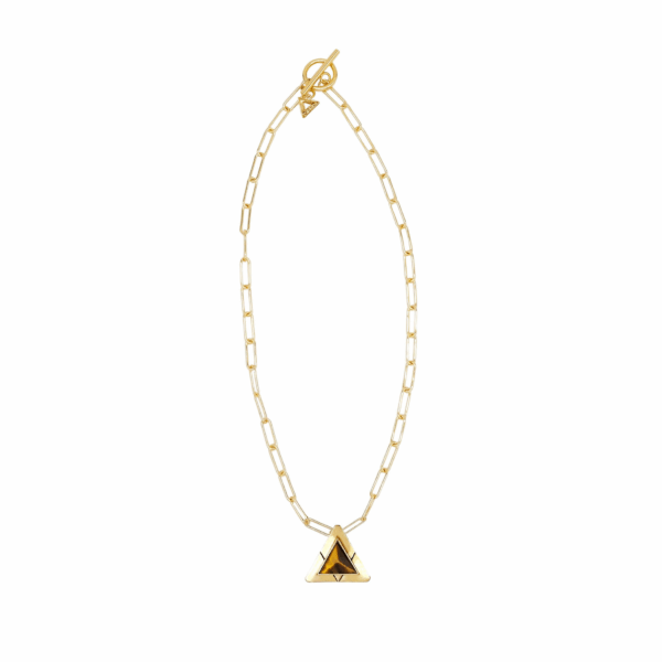 Infinity Triangle Necklace in Gold