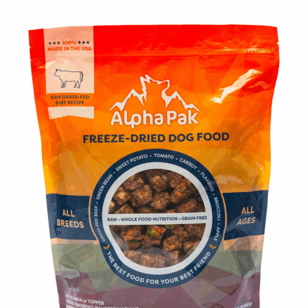 ALPHAPAK RAW FREEZE DRIED DOG FOOD 16 OZ