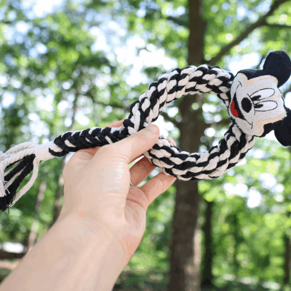 Eco-Mickey Dog Rope Toy| Macrame Dog Tug Toys | Dog Chew Toy
