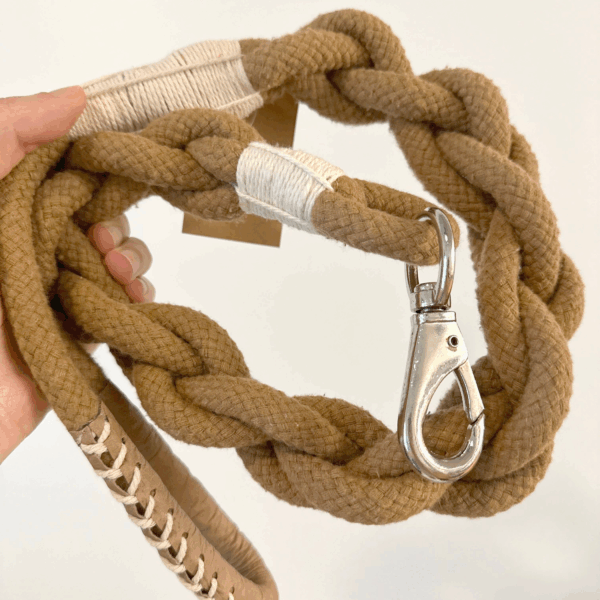 Handmade Sustainable  Cotton Rope Dog Leash, Eco-friendly