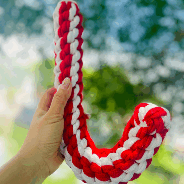 Christmas: Handmade Jumbo Braided Rope Candy Cane