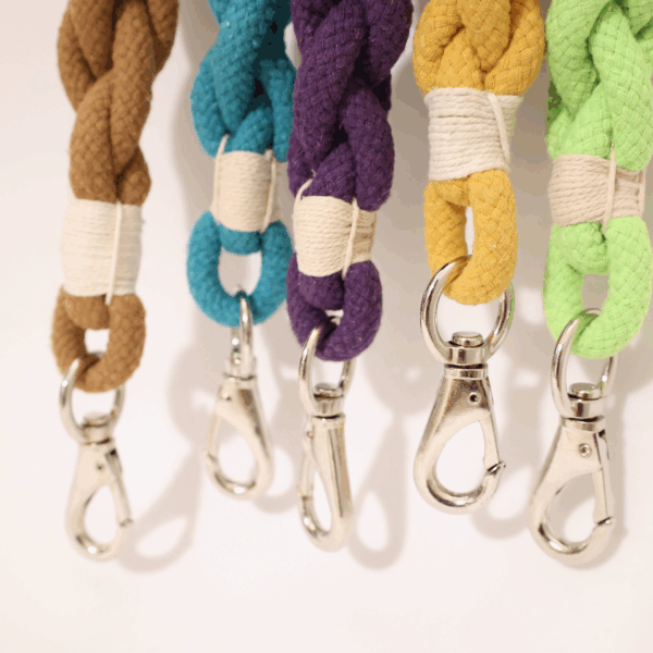 Handmade Sustainable Colorful Cotton Rope Dog Leash
