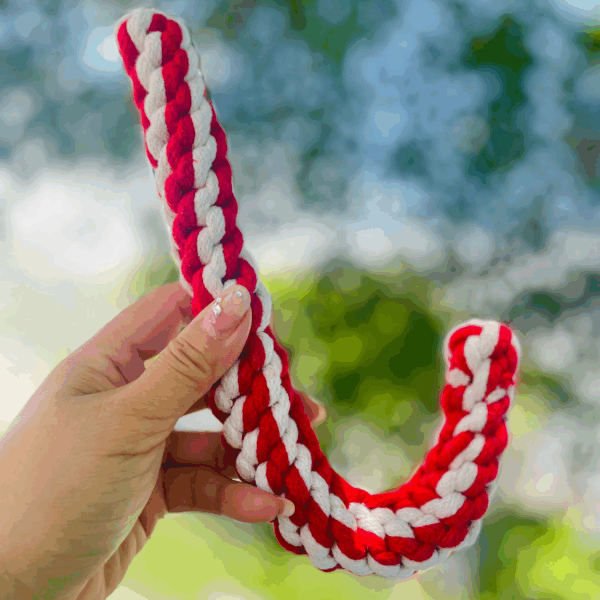 Christmas: Handmade Large Braided Rope Candy Cane