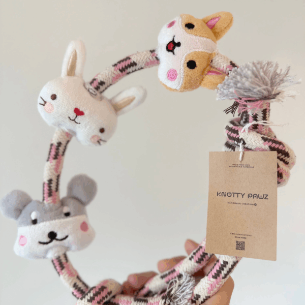 Handmade Sustainable Dog Rope Chew Toys, Tug of War Toys