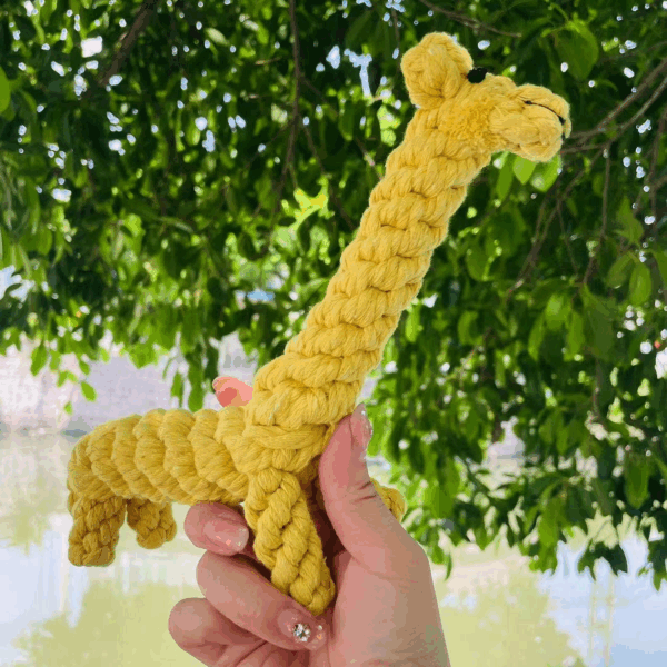 Handmade Sustainable Giraffe Dog Rope Toys