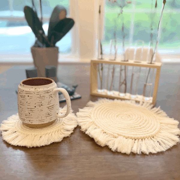 Handmade Sustainable White Placemats, Eco-Friendly Placemats