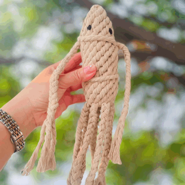 Squid Lady Rope Toys, Handmade Sustainable Dog Rope Toys
