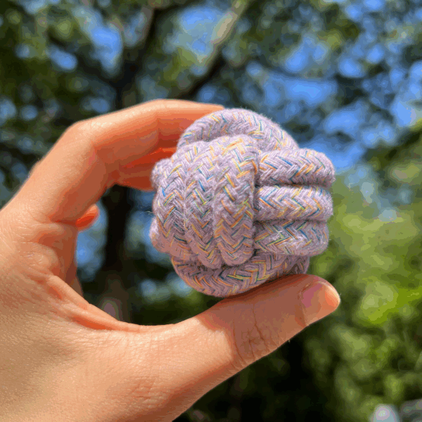 Sustainable Lavandula Color Rope Ball For Puppies