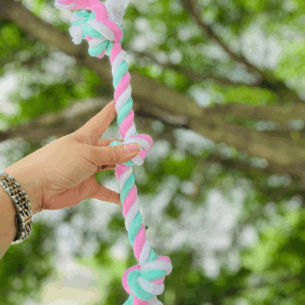 3-Knot Sustainable Dog Chew Rope Toys, Heavy Duty Dog Toys