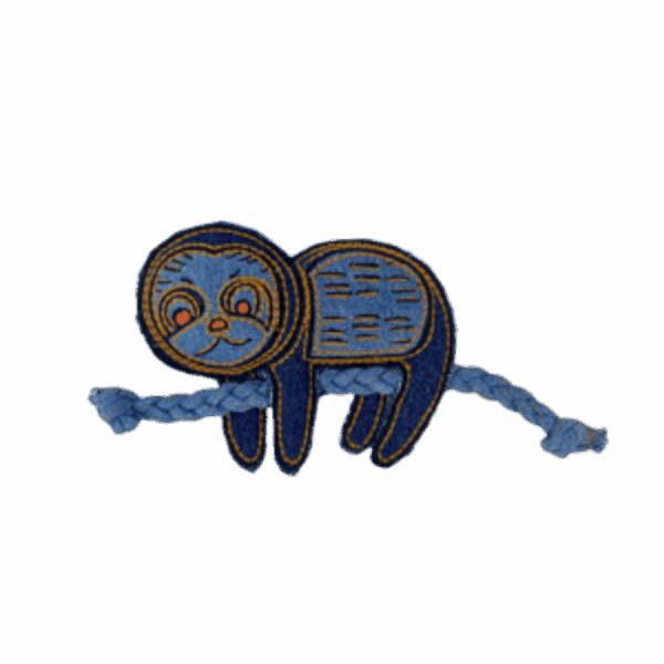 Sloth Crinkle & Rope Toy