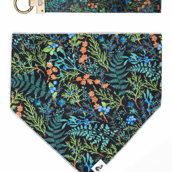 Magical Fern Forest Dog Bandana & Matching Keychain