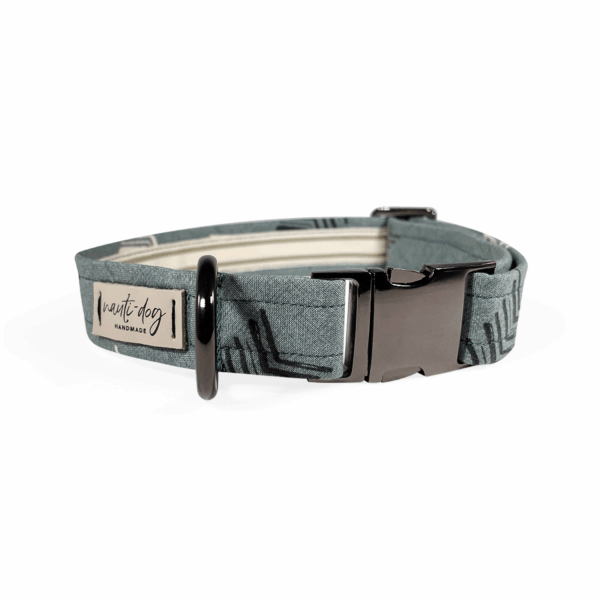 Wayfarer Sage Primitive Chevron Buckle & Martingale Dog Collar