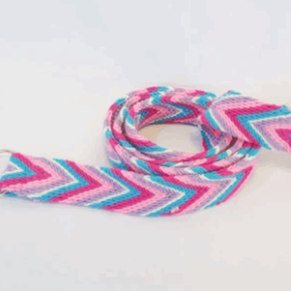 Pink Handmade Wayuu Pet Leash