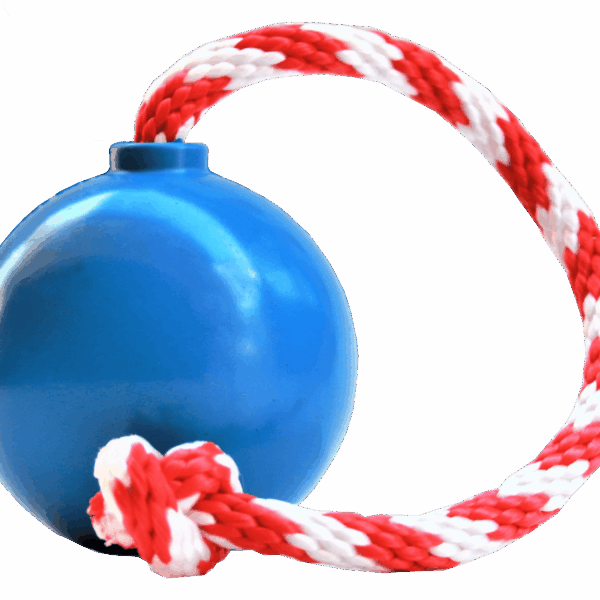 USA-K9 Cherry Bomb Durable Rubber Chew Toy, Treat Dispenser, Reward Toy, Tug Toy, and Retrieving Toy