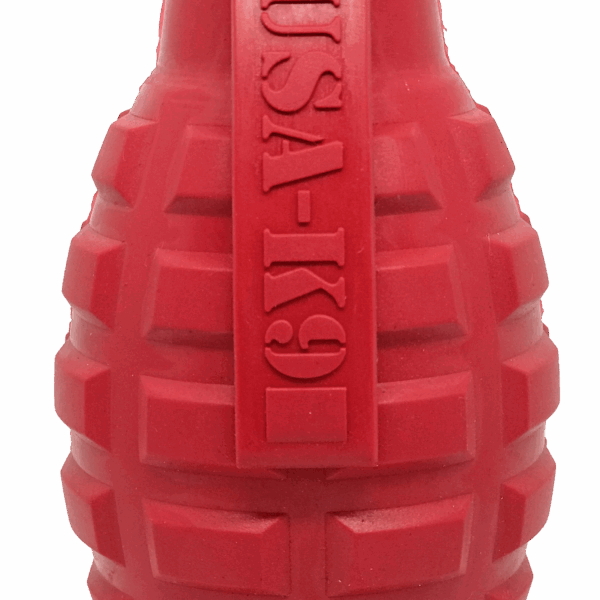 USA-K9 Grenade Durable Rubber Chew Toy & Treat Dispenser