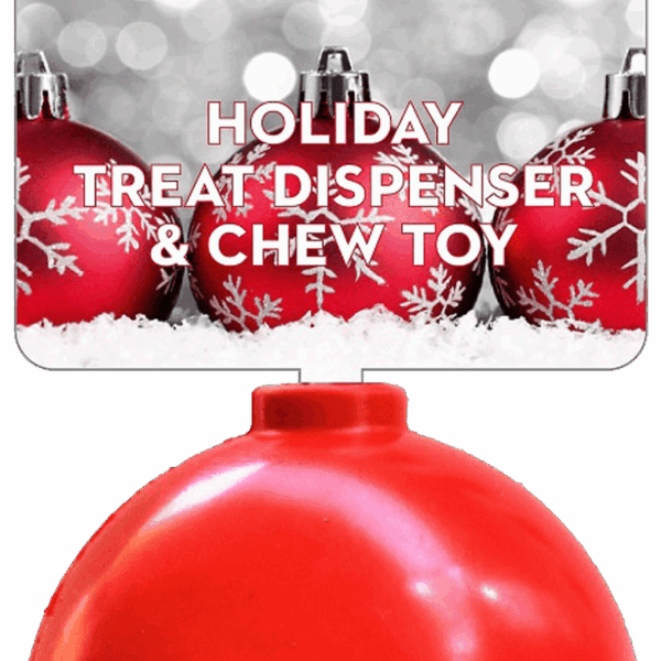 SP Christmas Ornament Durable Rubber Chew Toy & Treat Dispenser