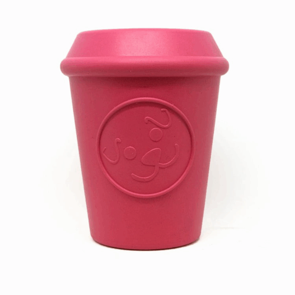 Coffee Cup Durable Rubber Chew Toy and Treat Dispenser