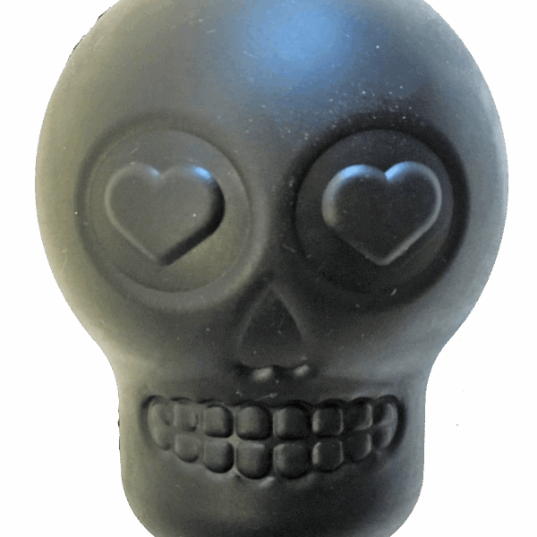 MKB Sugar Skull Durable Rubber Chew Toy & Treat Dispenser