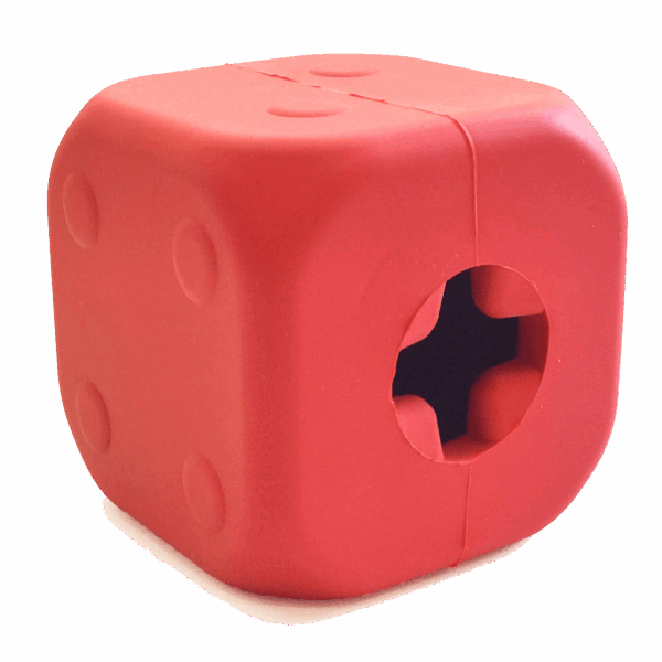 MKB Dice Toy Durable Rubber Chew Toy & Treat Dispenser