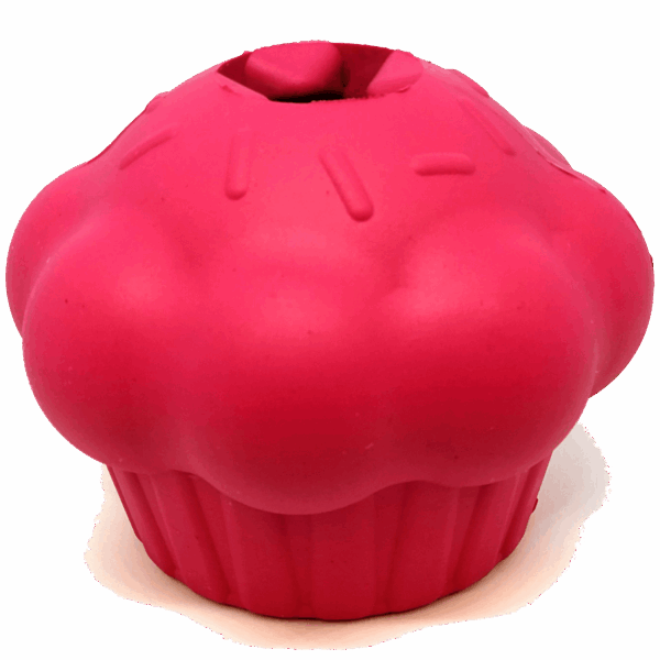 Cupcake Durable Rubber Chew Toy & Treat Dispenser