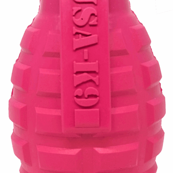 USA-K9 Puppy Grenade Durable Rubber Chew Toy & Treat Dispenser for Teething Pups