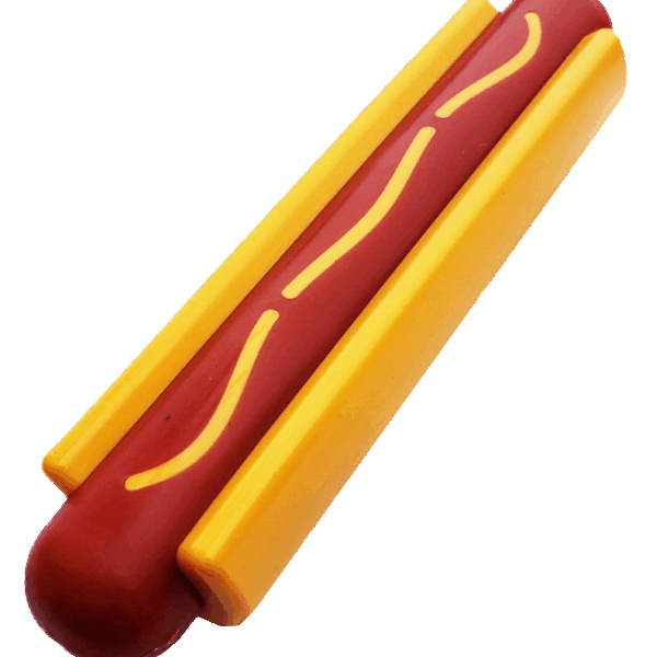 SP Hot Dog Ultra Durable Nylon Dog Chew Toy for Aggressive Chewers