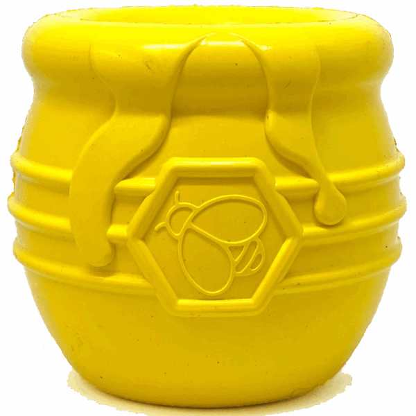 Large Honey Pot Durable Rubber Treat Dispenser & Enrichment Toy