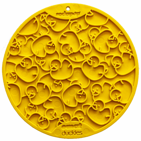 Duckies Design eMat Enrichment Lick Mat With Suction Cups