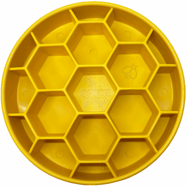 Honeycomb Design eBowl Enrichment Slow Feeder Bowl for Dogs