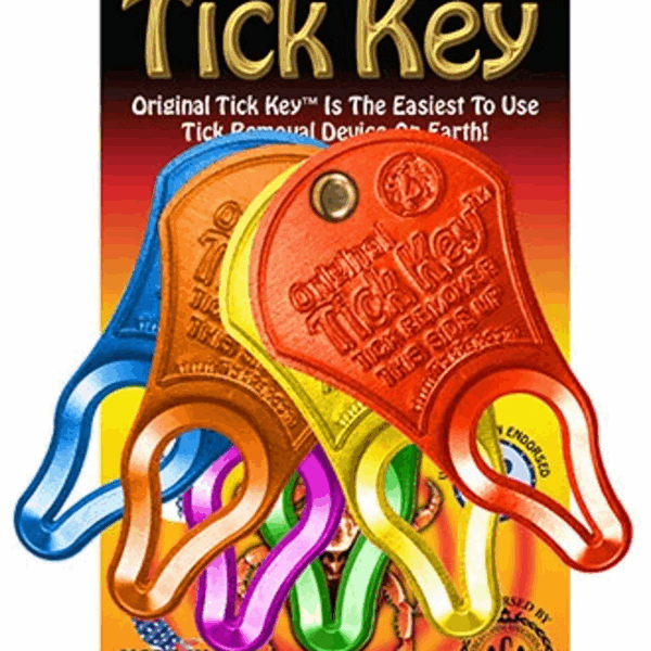 The Original Tick Key Tick Removal Device - Portable, Safe and Highly Effective Tick Removal Tool - Assorted Colors